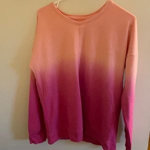 Ombré pink and peach sweatshirt